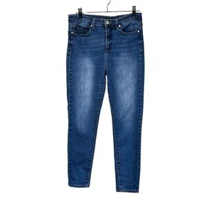 Ann Klein medium wash high rise skinny jeans size 6